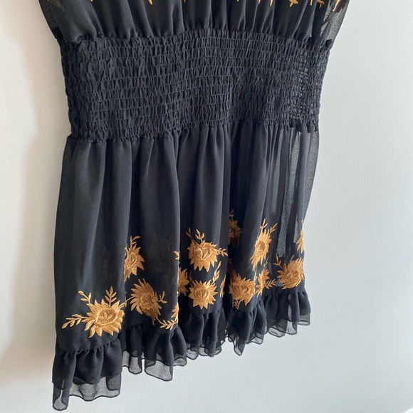 Free people Embroidered Black dress - Picture 5 of 8